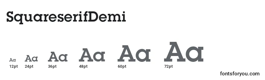 SquareserifDemi Font Sizes