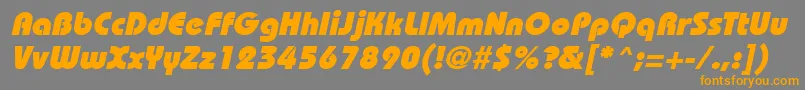 BordeauxblackItalic Font – Orange Fonts on Gray Background