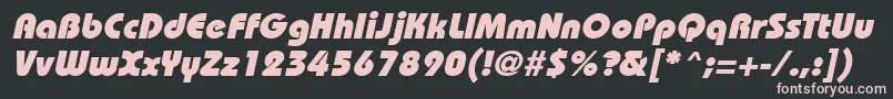 BordeauxblackItalic Font – Pink Fonts on Black Background