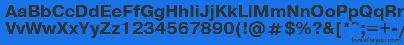 フォントUkrainianpragmaticaBold – 黒い文字の青い背景