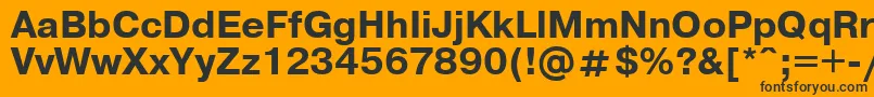 Шрифт UkrainianpragmaticaBold – чёрные шрифты на оранжевом фоне