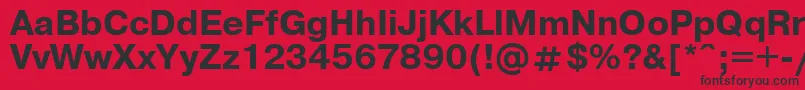 フォントUkrainianpragmaticaBold – 赤い背景に黒い文字