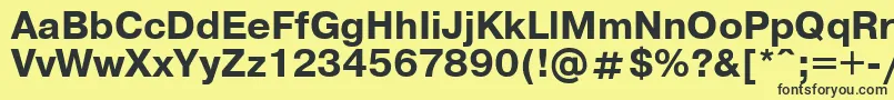 UkrainianpragmaticaBold Font – Black Fonts on Yellow Background