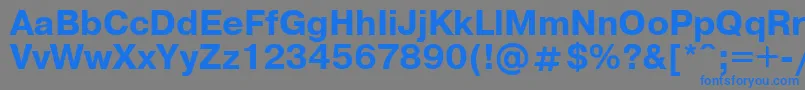 フォントUkrainianpragmaticaBold – 灰色の背景に青い文字