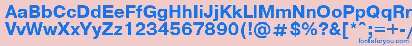 Шрифт UkrainianpragmaticaBold – синие шрифты на розовом фоне
