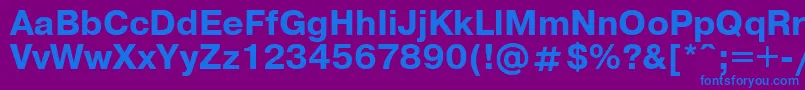 Шрифт UkrainianpragmaticaBold – синие шрифты на фиолетовом фоне
