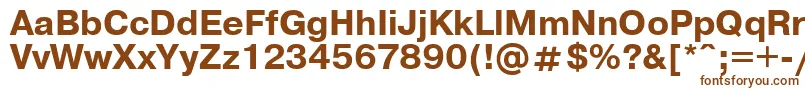 UkrainianpragmaticaBold-fontti – ruskeat fontit valkoisella taustalla