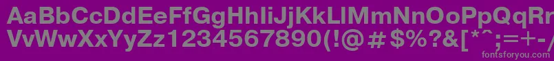 UkrainianpragmaticaBold-fontti – harmaat kirjasimet violetilla taustalla