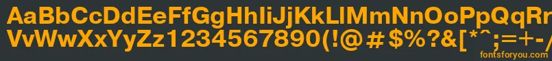 UkrainianpragmaticaBold Font – Orange Fonts on Black Background