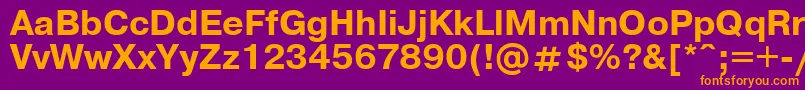Шрифт UkrainianpragmaticaBold – оранжевые шрифты на фиолетовом фоне