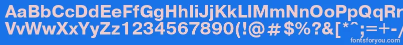 フォントUkrainianpragmaticaBold – ピンクの文字、青い背景