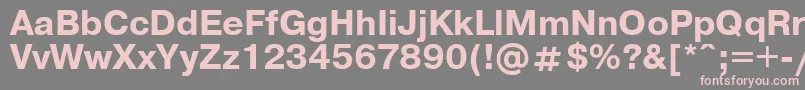 フォントUkrainianpragmaticaBold – 灰色の背景にピンクのフォント