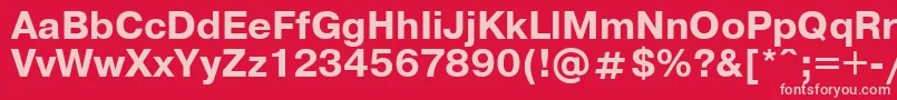UkrainianpragmaticaBold Font – Pink Fonts on Red Background