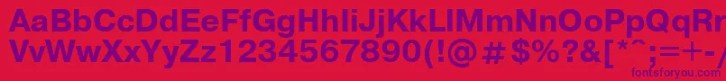 UkrainianpragmaticaBold-fontti – violetit fontit punaisella taustalla