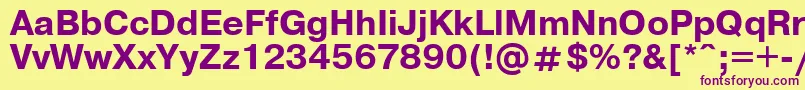 UkrainianpragmaticaBold-fontti – violetit fontit keltaisella taustalla