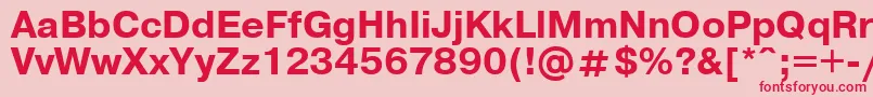 フォントUkrainianpragmaticaBold – ピンクの背景に赤い文字