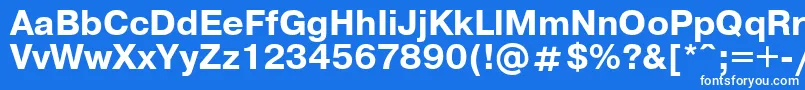 Шрифт UkrainianpragmaticaBold – белые шрифты на синем фоне