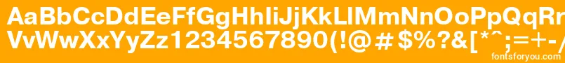 Шрифт UkrainianpragmaticaBold – белые шрифты на оранжевом фоне