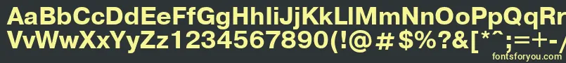 UkrainianpragmaticaBold-fontti – keltaiset fontit mustalla taustalla