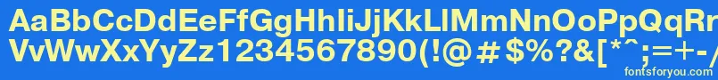 UkrainianpragmaticaBold Font – Yellow Fonts on Blue Background