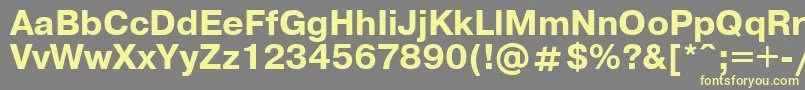 Шрифт UkrainianpragmaticaBold – жёлтые шрифты на сером фоне