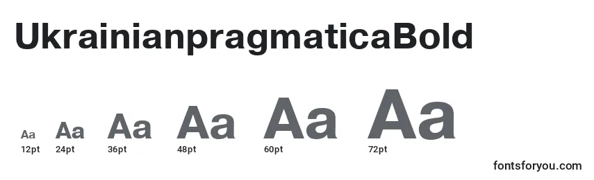 Größen der Schriftart UkrainianpragmaticaBold