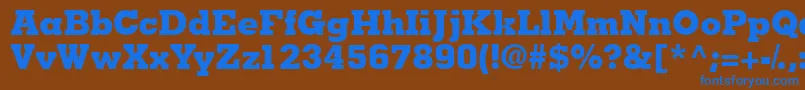 Jaakblackssk Font – Blue Fonts on Brown Background