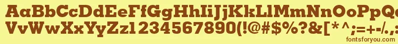 Jaakblackssk Font – Brown Fonts on Yellow Background