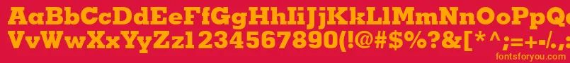 Jaakblackssk Font – Orange Fonts on Red Background