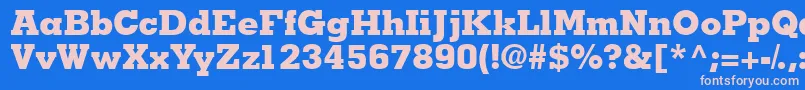 Jaakblackssk Font – Pink Fonts on Blue Background