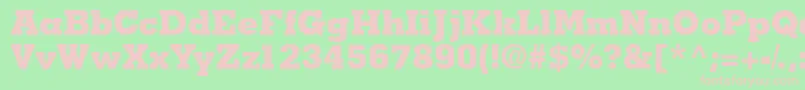 Jaakblackssk Font – Pink Fonts on Green Background