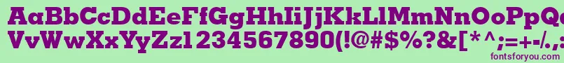 Jaakblackssk Font – Purple Fonts on Green Background