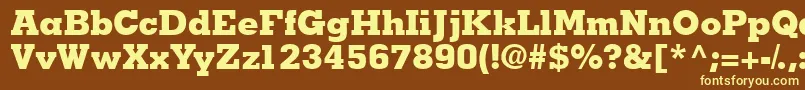 Jaakblackssk Font – Yellow Fonts on Brown Background