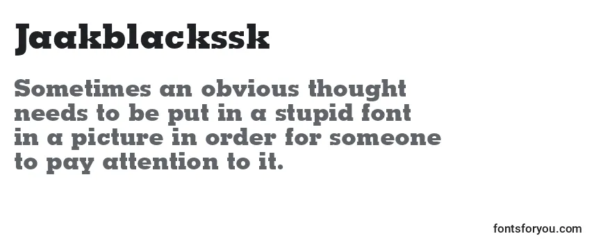 Jaakblackssk Font