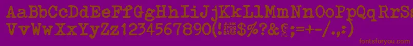 Typetys Font – Brown Fonts on Purple Background