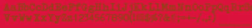 Typetys Font – Brown Fonts on Red Background