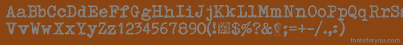 Typetys Font – Gray Fonts on Brown Background