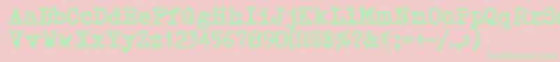 Typetys Font – Green Fonts on Pink Background