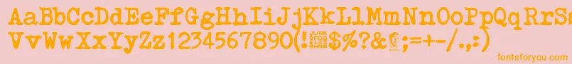 Typetys Font – Orange Fonts on Pink Background