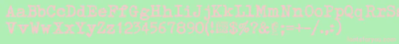 Typetys Font – Pink Fonts on Green Background