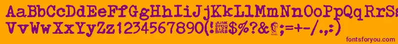 Typetys Font – Purple Fonts on Orange Background