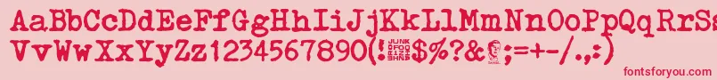 Typetys Font – Red Fonts on Pink Background