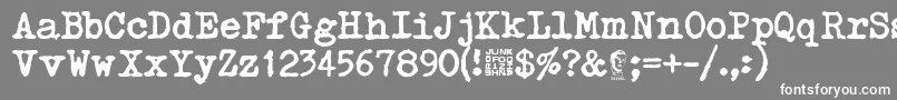 フォントTypetys – 灰色の背景に白い文字