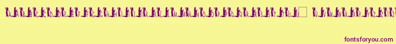 Шрифт ImEveryWoman – фиолетовые шрифты на жёлтом фоне