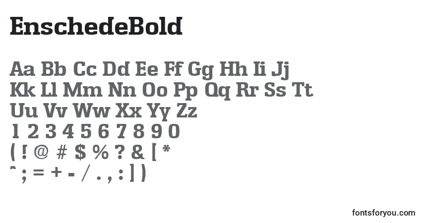 A fonte EnschedeBold – alfabeto, números, caracteres especiais