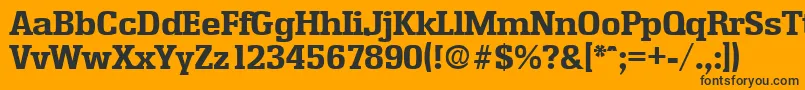 EnschedeBold-fontti – mustat fontit oranssilla taustalla