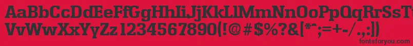 フォントEnschedeBold – 赤い背景に黒い文字