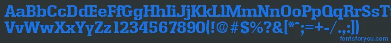 EnschedeBold Font – Blue Fonts on Black Background