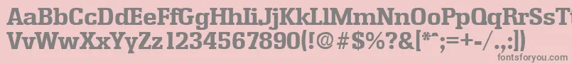 フォントEnschedeBold – ピンクの背景に灰色の文字