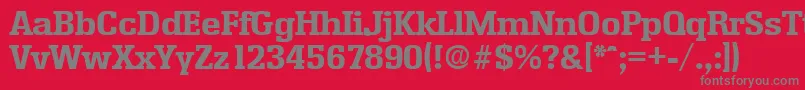 フォントEnschedeBold – 赤い背景に灰色の文字